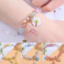 Little Daisy Suower Female Student Forest Network Red Coloured Crystal Bracelet Korean Edition Simple and Personalised