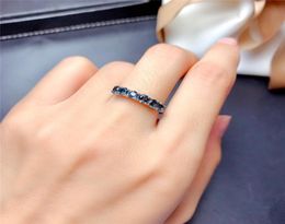 LeeChee London Blue Topaz Ring 3MM Natural Gemstone Jewelry for Young Girl Birthday Gift Real 825 Sterling Silver7608753