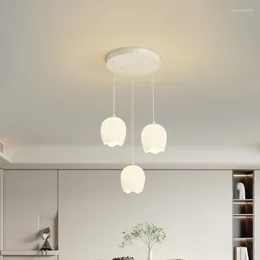 Pendant Lamps Nordic Restaurant Glass Chandelier Living Room Study Bedroom Personality Creative Decor Indoor Home Lighting 3 Heads