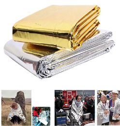 Outdoor Folding Safety Survival Emergency Blanket 210cm130cm SilverGold Emergency Survival Shelter Outdoor Camping SOS Emergency3844657