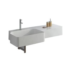 1200mm Bathroom Solid Surface Stone Wall hung Sink Fashionable Cloakroom Stone Washbasin RS38188