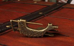 Chinese Vintage Padlock Fish Shape Lock Notebook Luggage Antique Padlock With Key Suitcase Locks Hardware9589855