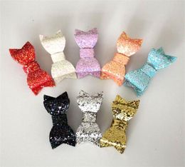 New Arrival Baby Hair Accessories 20pcslot Glitter Felt Hair Clips 7Colors Barrettes Modern Girls Hairpins3112028