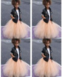 Tutu Tulle Skirts Kids Formal Dress Ankle Length Flower Girls Gowns Only Skirts Bust Communion Wear6962541