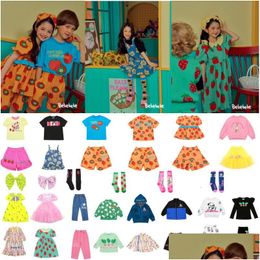 Clothing Sets Bebe Store Bebebebe In The Spring Of 2023 Baseball Uniforms For Boys And Girls Cute Hearts Print Suit Sweater Base Drop Dhogx