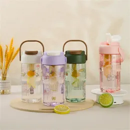 Water Bottles Kettle Sippy Cup Portable Not Easy To Leak Durable Good Looking Drinking Utensils Plastic High Capacity Anti-fall Hand
