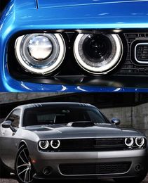 LED Daytime Running Head Lamp for Dodge Challenger Headlight 2008-2021 Turn Signal High Beam Light Projector Lens