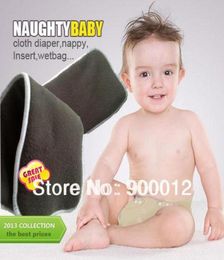 Naughty Baby Charcoal Bamboo 100pcs 4 Layers22 For Washable Baby Cloth Diaper pads Nappy Inserts7006862