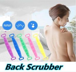 Back Scrubber Shower Double Sided Silicone Bath Body Brush Full Cover Shower Back Brush Soft Remove Horny Dirt Bath Towel Shower Z6824103