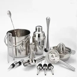 Bar Products Stainless Steel Bartender Tool Set High Quality Shaker Milk Tea Cocktail Mixed Drink Tools Accessories Supplies