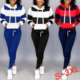 Suits New Fashion Women Track Suits Sports Wear Jogging Suits Ladies Hooded Tracksuit Set Clothes Hoodies+Sweatpants Sweat Suits