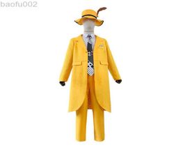 Anime Costumes The Mask Jim Cosplay Come Men Yellow Uniform Suit Outfits Christmas Halloween Carnival La Mascara Comes L2208023649735