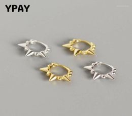 Hoop Huggie YPAY 100 Genuine 925 Sterling Silver Earring 2021 Beads And Rivets Small Earrings For Women Fine Jewellery Gifts YME56440528