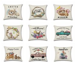 Easter Bunny Pillow Covers Cartoon Rabbit Decorative Pillow Case Linen Throw Pillow Cushion Covers Festival Home Decoraon 16 Desig8911381