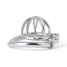 100% 304 Stainless Steel Super Short Small Chastity Device Cock Cage Ring Lock Delay Ejaculation Cock Ring Sex Toy For Men