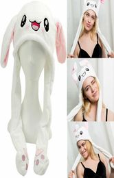 Cute Rabbit Hat Ear Will Move When You Hold The Leg Funny Plush Toy Costume Child Easter Gift6526868