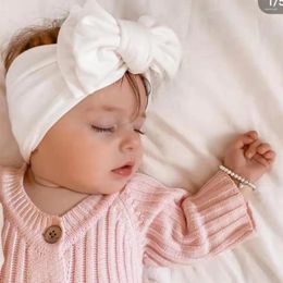 Hair Accessories Born Baby Headband For Girl Soft Curly Care Band Kids Bow Knot Headwear Elastic Turban Child Headwrap Solid