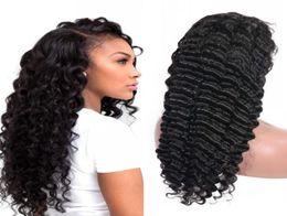 Human Hair Wigs Natural Hairline Malaysian Deep Wave Lace Front Wigs for Black Women 824 inch2515976