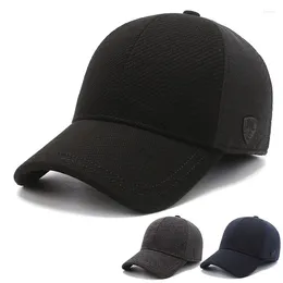 Ball Caps Winter Baseball Cap With Ear Flaps Dad Hat Tweed Peaked Protection Thicked Warm Outdoor Sport
