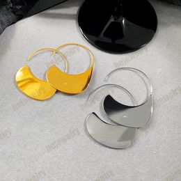 LuxuryLuxurydangle Earrings Designer for Women Letters Designer Earrings Mirror Metal Plated Gold Silver Ohrringe Retro Large Stud Earings Designer Jewellery Gift