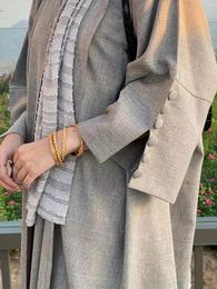 Ethnic Clothing Fashion Loose Muslim Kimono Oversized Robe Abaya Syari Female Full Length Worship Service Abayas Wy1984