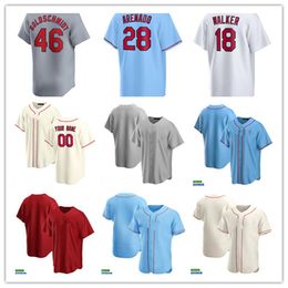 Baseball Jersey Jordan Walker Luken Baker Jared Young Alec Burleson Thomas Darren Saggese Cesar Prieto Pedro Pages Michael Siani JACOB BUCHBERGER Paul Goldschmidt