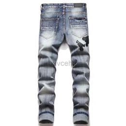 Jeans European and American Mens Jeans designer jeans hip-hop high street fashion cycling embroidery close-fitting slim pencil pants 240308