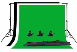 ZUOCHEN Po Studio Background Support Stand Kit Black White Green Screen Backdrop Set4753918