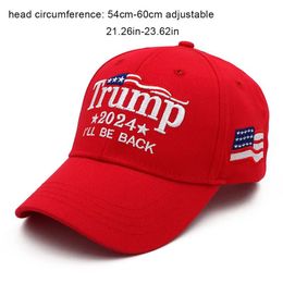 ZK20 Party Hats Embroidered 2024 US President Election Baseball Cap Adjustable Strapback Support Trump Hat Trump Same Style Peaked Caps Adult Men Women 001