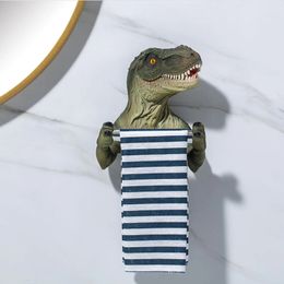 Toilet Paper Holder Cartoon Dinosaur Roll Towel Shelf Rack Resin Tissue Decor for Home Bedroom Bathroom 240304