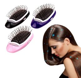 Portable Electric Ionic Hairbrush Negative Ions Hair Comb Brush Hair Modelling Styling Hairbrush3806981