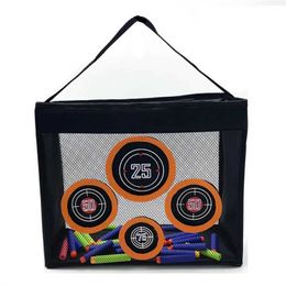 Gun Toys Portable shooting Practise target toy container mesh bag compatible with Nerf darts missiles for kids 6 + 240307