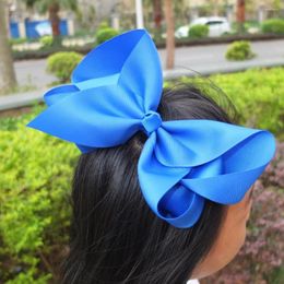Hair Accessories 2 PCS 8 Inch Super Large Bow Girls Lady Clips Top Quality Big Grosgrain Ribbon Paty Hairgrip