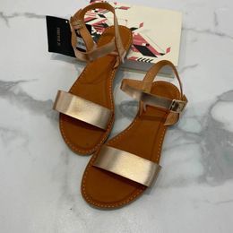 Women Casual Shoes Nice Sandals 511 Classic Summer Style Leather Female Large Size 37-41 Non-slip Flat with Comfort Sandalias Mujer 914