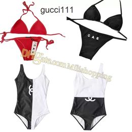 channel chanels Luxury Split Swimsuit Designer Letter Chain Beachwears Women Bikini Sexy Ladies Summer Solid Colour Swimwears For Gift Holiday CHA01 cc MHL2