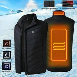 Men's Vests Electric Heated Vest Men Lightweight Sleeveless Jacket Thermal Waistcoat Winter Heating Outerwear Male