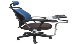 Multifunctoinal Full Motion Chair Clamping Keyboard Support Laptop Holder Mouse Pad for Compfortable Office and Game4414764