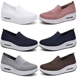 new breathable casual men women's shoes with fly woven mesh surface GAI featuring a lazy and thick sole elevated cushion sporty rocking shoes 35-45 40 XJXJ