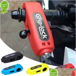 Theft Protection New Motorcycle Handlebar Anti-Theft Clock Front Brake Lever Grip Disc Locking Motor Scooter Safety Drop Delivery Auto Dhvmn