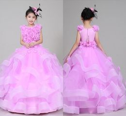 Girl039s Pageant Elbiseleri Yüksek Kaliteli Yeni 2022 Kız Elbise Etek Pembe Kız Piyano Performans Podyum Dress9405167