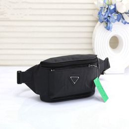 Fashion Re Nylon Saffianos Unisex Triangle Waist Bag Luxury Designer Cross Body Bags Women Handbag Shoulder Men Chest Pack leather211K