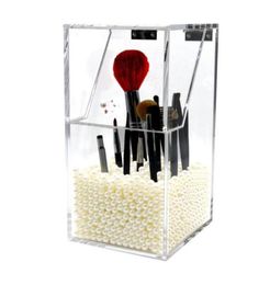 Makeup Brush Holder Dustproof Storage Box 5mm Thick Acrylic Makeup Organizer makeup brushes cup holder secado pinceles maquillaj7016361