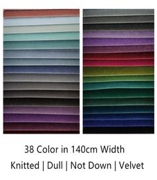 Contemporary Modern Solid Knitting Plain Velvet Soft Home Decorative sofa Fabric 100 Polyester 140 cm Wide 38 Colours drop shippin2403577