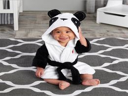 New Kids bathrobe 4 styles Kid Cartoon Nightgown Flannel Home Clothing Lovely Mouse Panda Rabbit Baby Long Sleeve bath robes ZZJY72682564