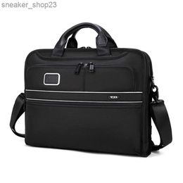 Designer TUMIIS Bag Travel Backpack Mens Business Back Pack List Shoulder Handbag Black White Trendy Simple Mens Computer Briefcase 26303108