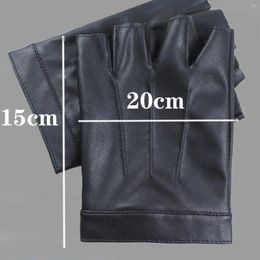 Cycling Gloves PU Leather Protection Non Slip Half Finger For Women Men