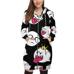 Sweatshirts King Boo Swarm Hoodie Sweatshirt Women Drawstring Printed Pocket Hooded Sweatshirts King Boo Ghost Boo Shy Boo Gaming Video