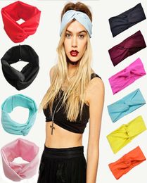 WholeWomen Stretch Headband Turban Sport Yoga Head Wrap Bandana Headwear Hair Accessories 2015 New2209262