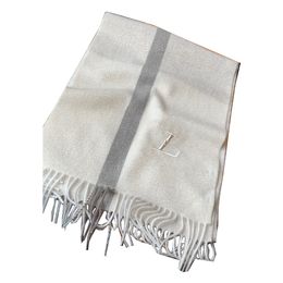 Designer scarves Cashmere Wool Scarf Soft Smooth Warm Wraps Winter Spring Simple Presbyopia Autumn Winter Thick Shawl color-blocking fringed edges