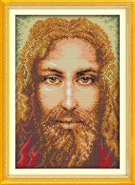 Religious figure Jesus typical western DIY handmade Cross Stitch Needlework kits Embroider Set Counted printed on canvas 14CT 11C2568635